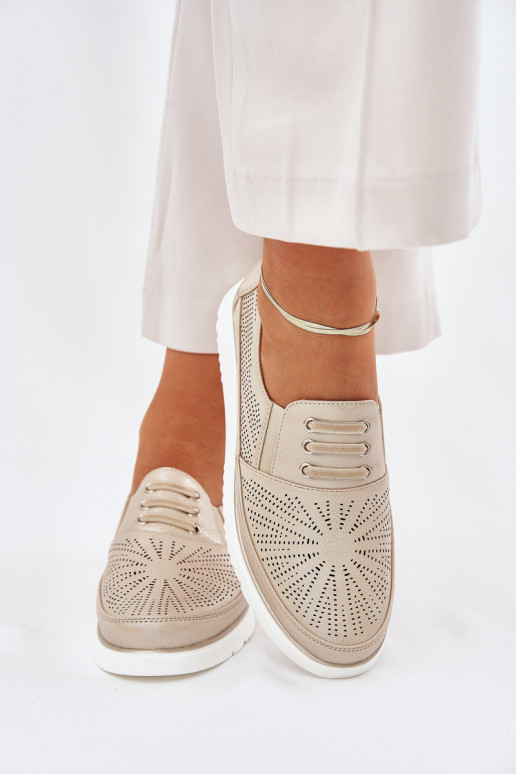 apavi    Zelta krāsas Azethia