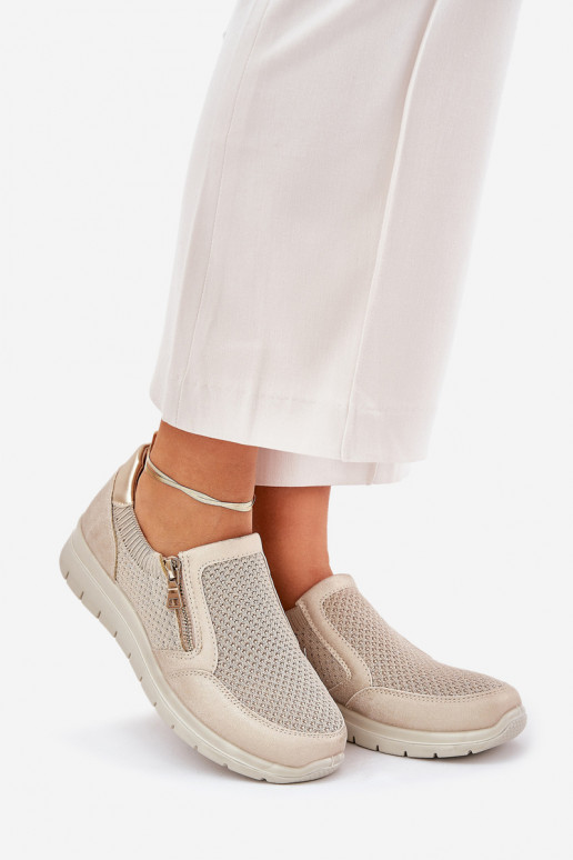 apavi  ar platformu ar rāvējslēdzējiem Zelta krāsas Leanae