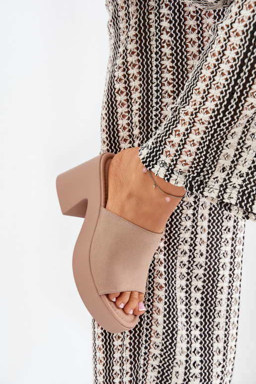 sieviešu čības ar papēdi  Haki krāsas Omeisa sieviešu čības ar papēdi  Haki krāsas Omeisa