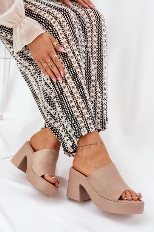 sieviešu čības ar papēdi  Haki krāsas Omeisa sieviešu čības ar papēdi  Haki krāsas Omeisa