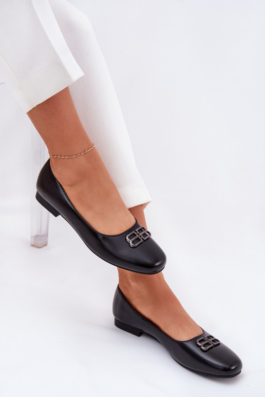 Eleganta stila Balerīnas  ar ornamentiem Vinceza 62206 Melns Eleganta stila Balerīnas  ar ornamentiem Vinceza 62206 Melns