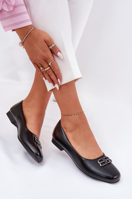 Eleganta stila Balerīnas  ar ornamentiem Vinceza 62206 Melns Eleganta stila Balerīnas  ar ornamentiem Vinceza 62206 Melns