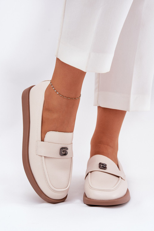 sieviešu mokasīni Eleganta stila  m Detalem Vinceza 62208 smilšu krāsas sieviešu mokasīni Eleganta stila  m Detalem Vinceza 62208 smilšu krāsas