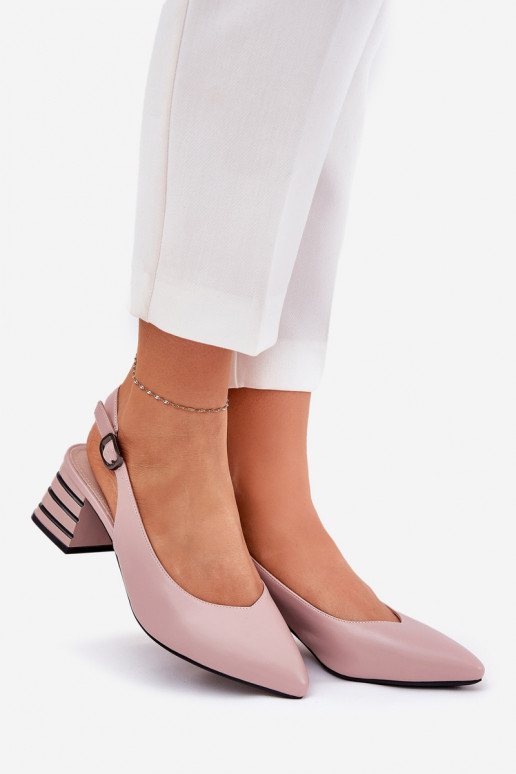 Sieviešu basenes ar papēdi Ze Szpiczastymi Noskami Vinceza 62217 rozā krāsa