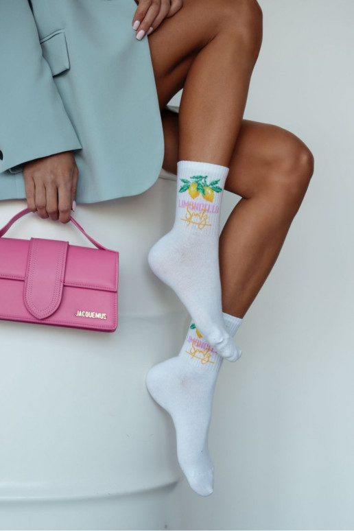 Zeķes  LIMONCELLO baltas krāsas