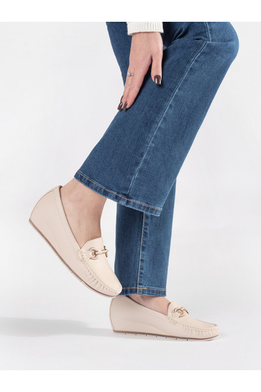 smilšu krāsas mokasīni 