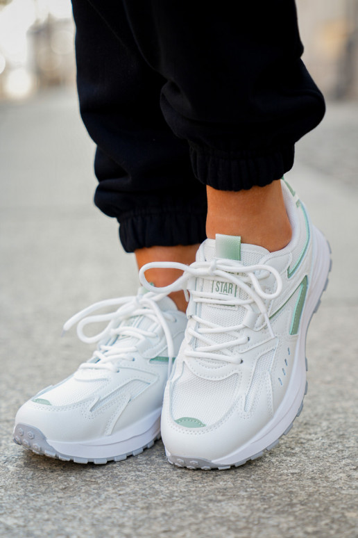 Sporta apavi sievietēm Big Star NN274A095 HI-POLY SYSTEM baltas-zaļas krāsas