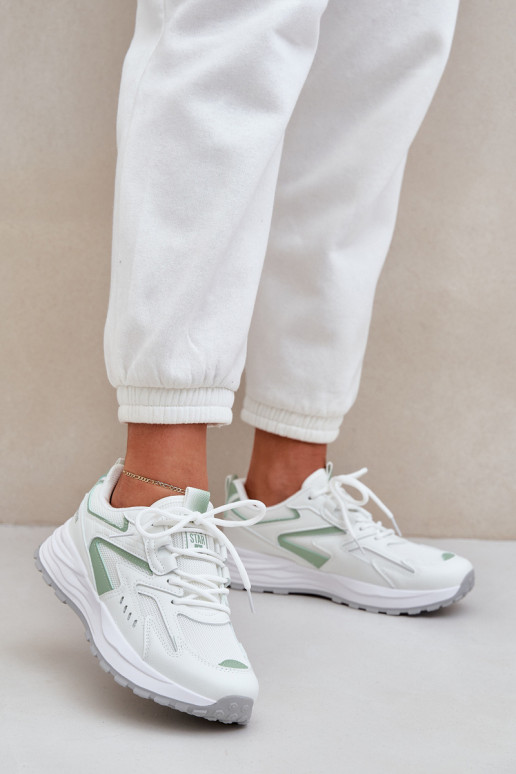 Sporta apavi sievietēm Big Star NN274A095 HI-POLY SYSTEM baltas-zaļas krāsas