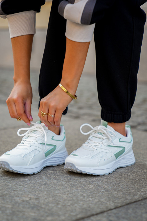 Sporta apavi sievietēm Big Star NN274A095 HI-POLY SYSTEM baltas-zaļas krāsas