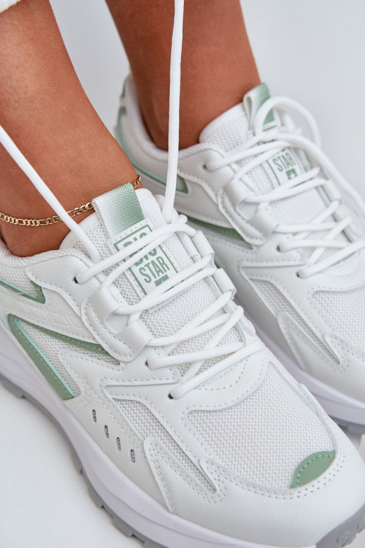 Sporta apavi sievietēm Big Star NN274A095 HI-POLY SYSTEM baltas-zaļas krāsas