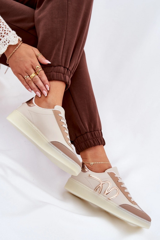 Zems sporta apavi Sieviešu no eko ādas smilšu krāsas Iladira