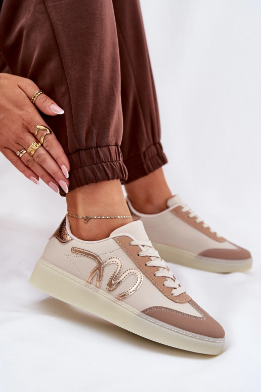 Zems sporta apavi Sieviešu no eko ādas smilšu krāsas Iladira