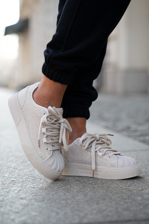 Sneakers modeļa apavi Sieviešu Ar Dekorāciju ar platformu smilšu krāsas Eanneth Sneakers modeļa apavi Sieviešu Ar Dekorāciju ar platformu smilšu krāsas Eanneth