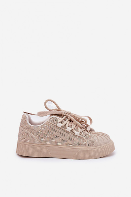 Sneakers modeļa apavi Sieviešu Ar Dekorāciju ar platformu smilšu krāsas Eanneth Sneakers modeļa apavi Sieviešu Ar Dekorāciju ar platformu smilšu krāsas Eanneth