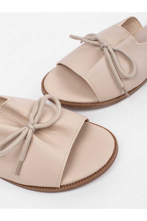 smilšu krāsas čības  płaksie 