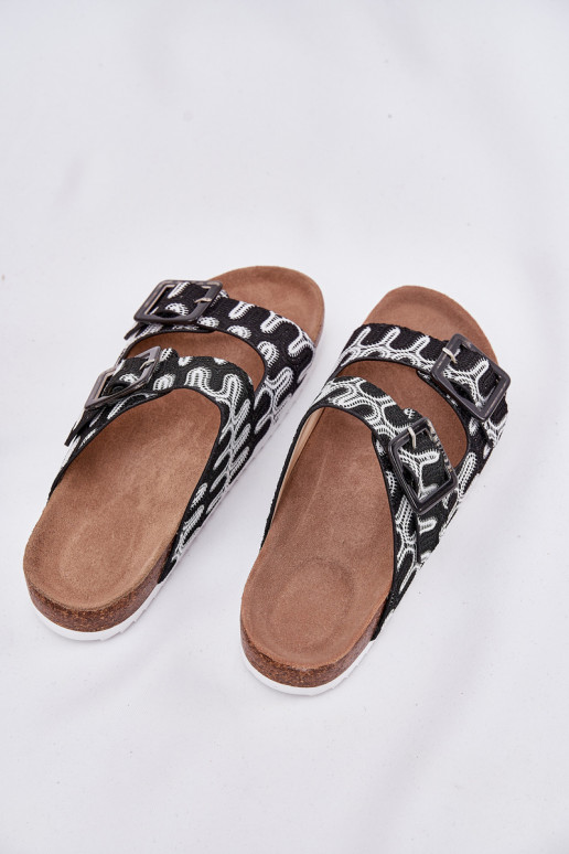 sieviešu čības ar sprādzēm  S.Barski RB51-006 Melns sieviešu čības ar sprādzēm  S.Barski RB51-006 Melns