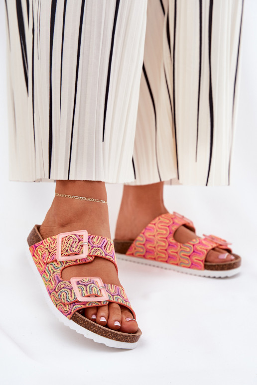 sieviešu čības ar sprādzēm  S.Barski RB51-006 oranžas krāsas sieviešu čības ar sprādzēm  S.Barski RB51-006 oranžas krāsas