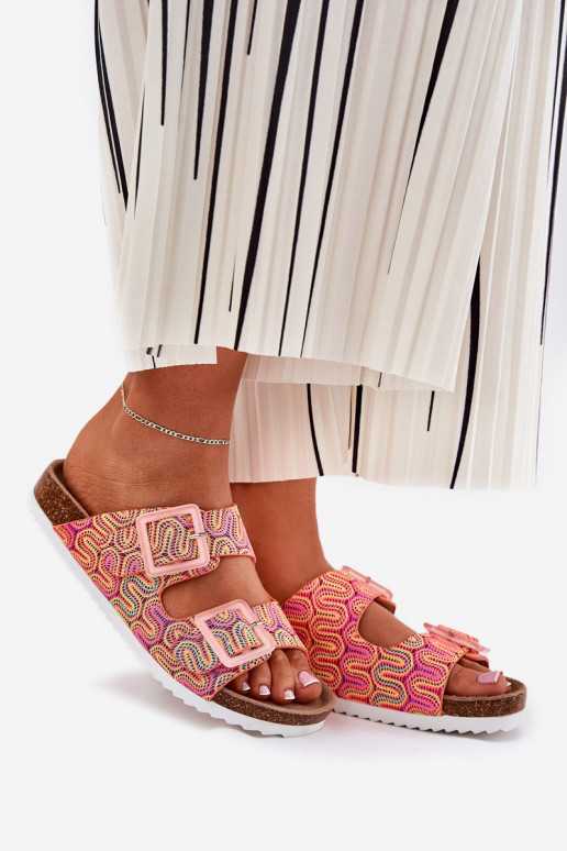 sieviešu čības ar sprādzēm  S.Barski RB51-006 oranžas krāsas sieviešu čības ar sprādzēm  S.Barski RB51-006 oranžas krāsas