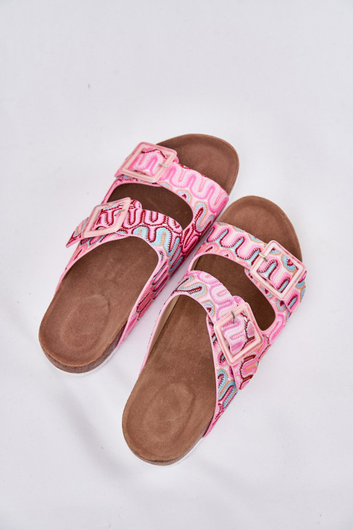 sieviešu čības ar sprādzēm  S.Barski RB51-006 Rozā krāsas sieviešu čības ar sprādzēm  S.Barski RB51-006 Rozā krāsas