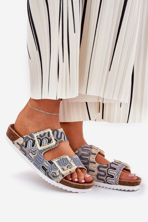 sieviešu čības ar sprādzēm  S.Barski RB51-006 smilšu krāsas sieviešu čības ar sprādzēm  S.Barski RB51-006 smilšu krāsas