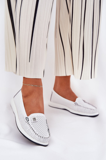 sieviešu mokasīni S.Barski LR51-673 baltas krāsas 2