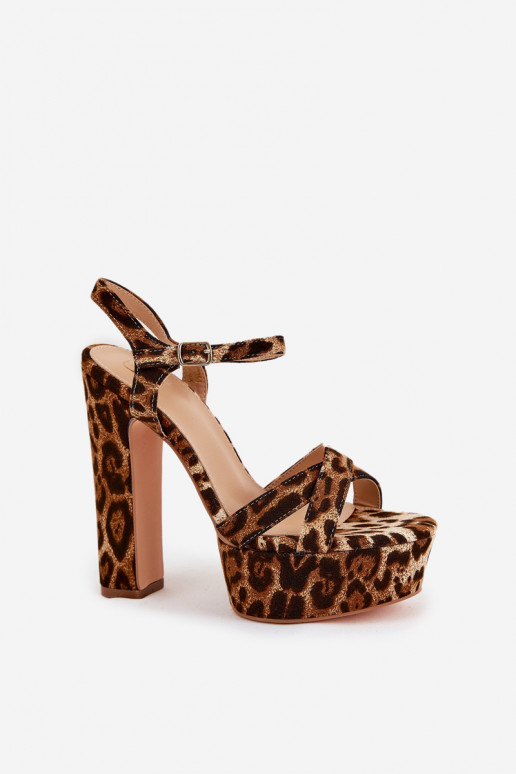 Sieviešu basenes   ar leoparda kažokādas rakstu brūnas krāsas Jovenes