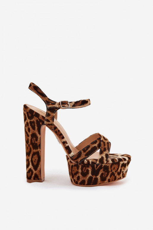 Sieviešu basenes   ar leoparda kažokādas rakstu brūnas krāsas Jovenes