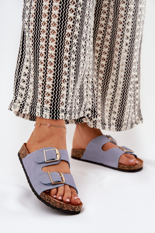 sieviešu čības  Ze Zelta krāsasmi ar sprādzēmmi Zilas krāsas Lisavionea