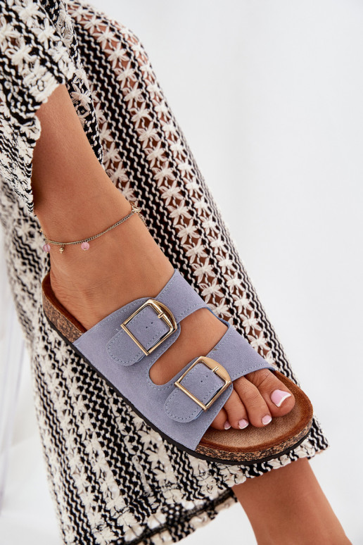 sieviešu čības  Ze Zelta krāsasmi ar sprādzēmmi Zilas krāsas Lisavionea