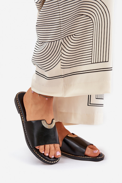 sieviešu čības Eko    Detalami Melns Mevith