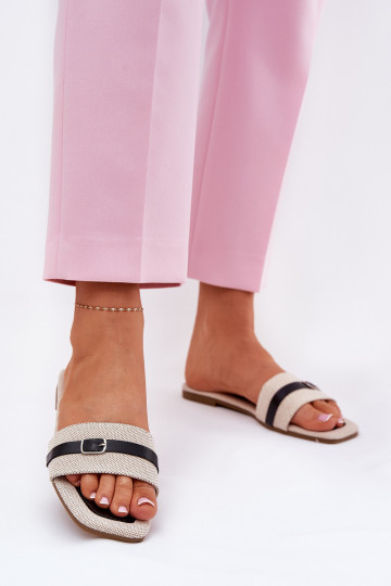 zempapēžu sieviešu čības ar siksniņām I ar sprādzītēm smilšu krāsas-Melns Zilina 2