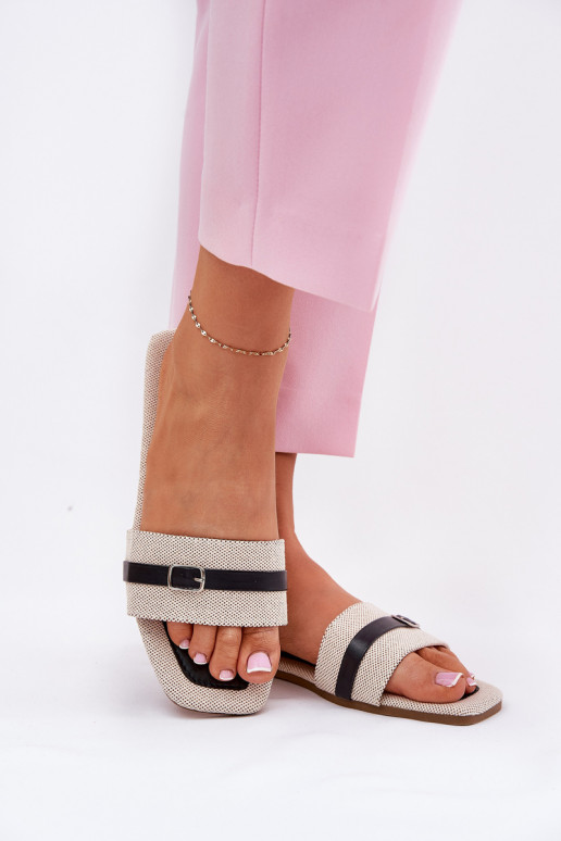 zempapēžu sieviešu čības ar siksniņām I ar sprādzītēm smilšu krāsas-Melns Zilina