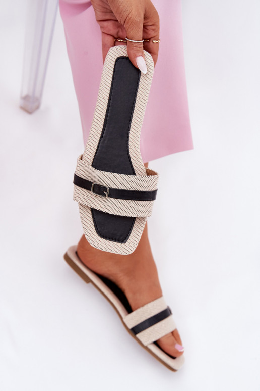 zempapēžu sieviešu čības ar siksniņām I ar sprādzītēm smilšu krāsas-Melns Zilina