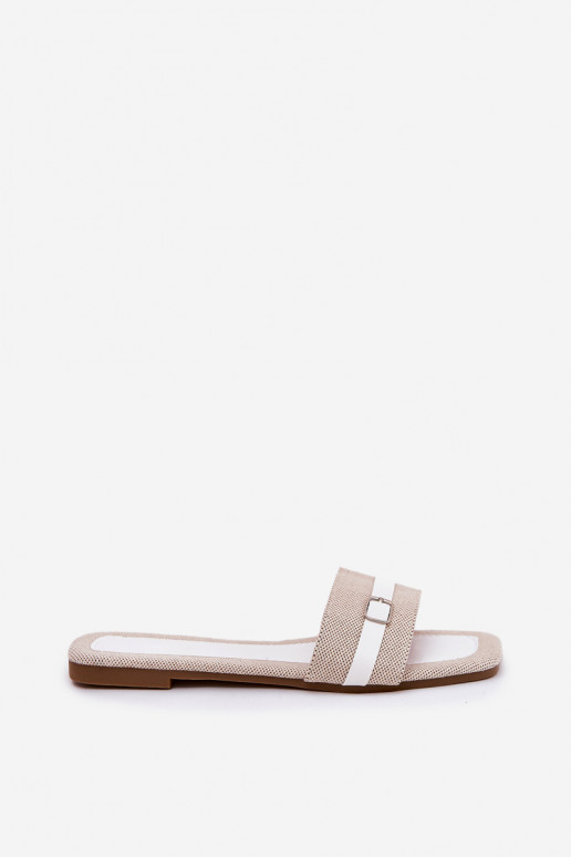 zempapēžu sieviešu čības ar siksniņām I ar sprādzītēm smilšu krāsas-baltas krāsas Zilina