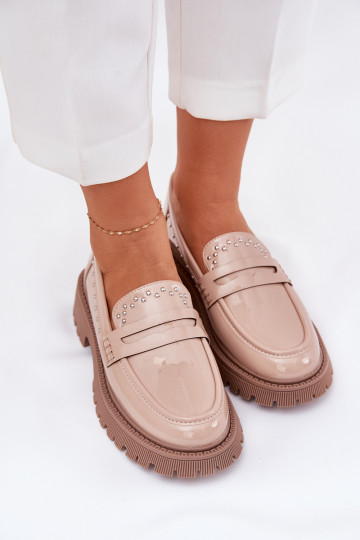 sieviešu mokasīni Laque  smilšu krāsas Nallae