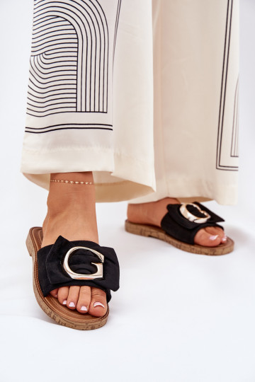 zempapēžu sieviešu čības  Detalem Melns Nellodra