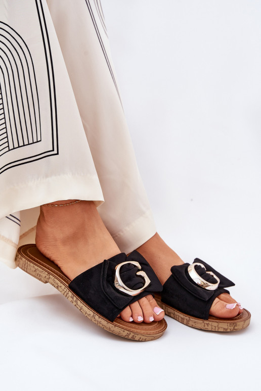 zempapēžu sieviešu čības  Detalem Melns Nellodra