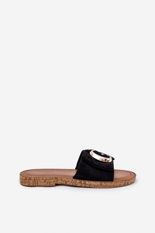 zempapēžu sieviešu čības  Detalem Melns Nellodra