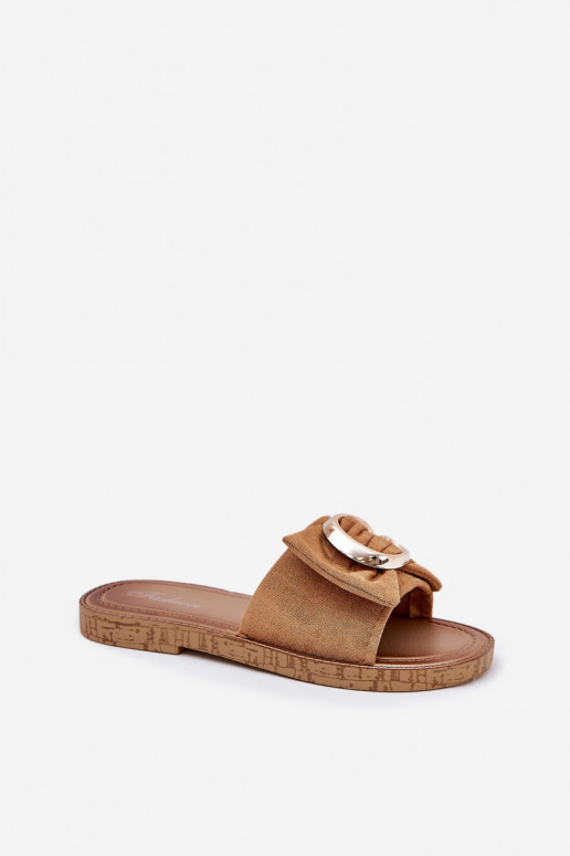 zempapēžu sieviešu čības  Detalem brūnas krāsas Nellodra