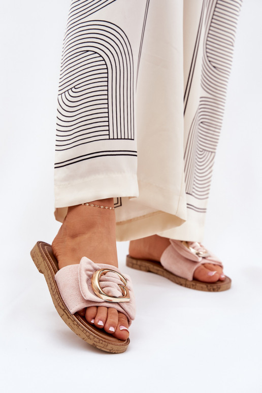 zempapēžu sieviešu čības  Detalem Rozā krāsas Nellodra