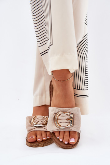 zempapēžu sieviešu čības  Detalem smilšu krāsas Nellodra