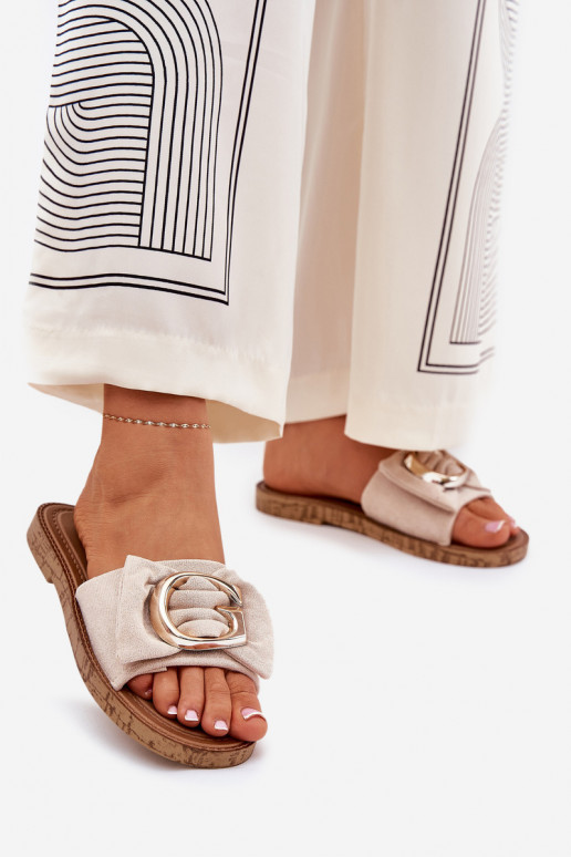 zempapēžu sieviešu čības  Detalem smilšu krāsas Nellodra