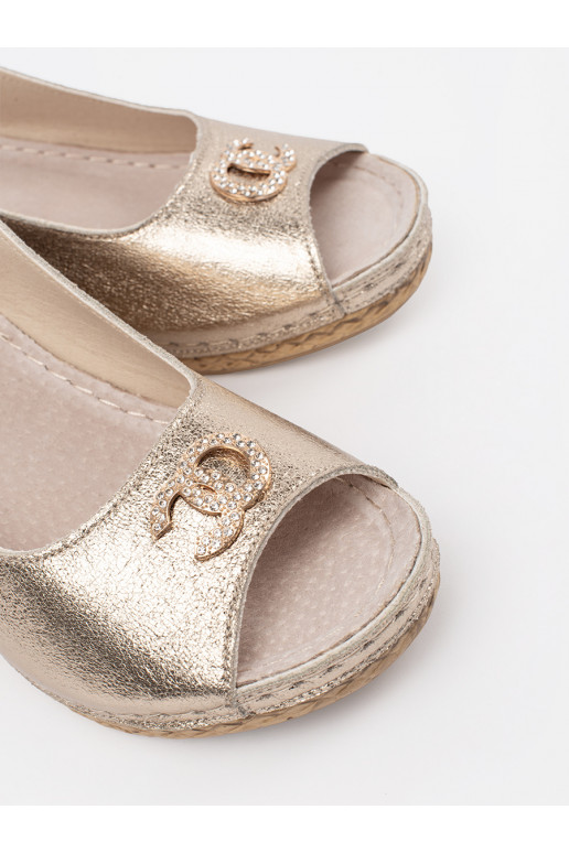 Zelta krāsas kurpes  