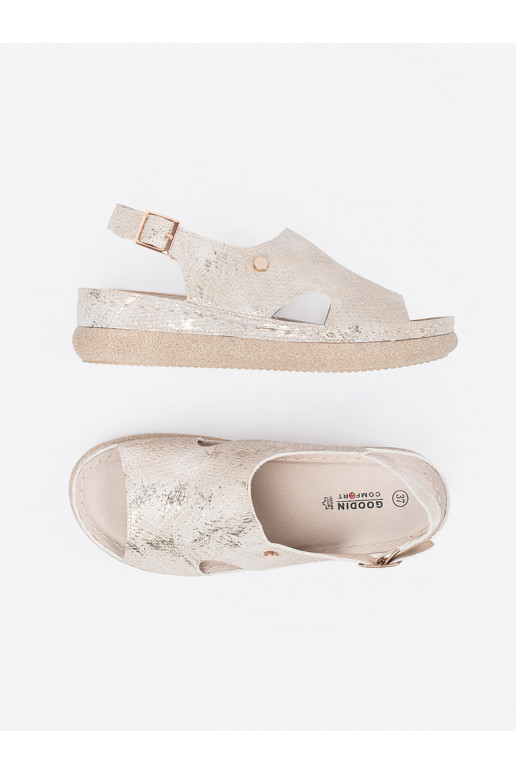 zempapēžu kurpes  taupe