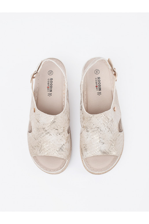 zempapēžu kurpes  taupe