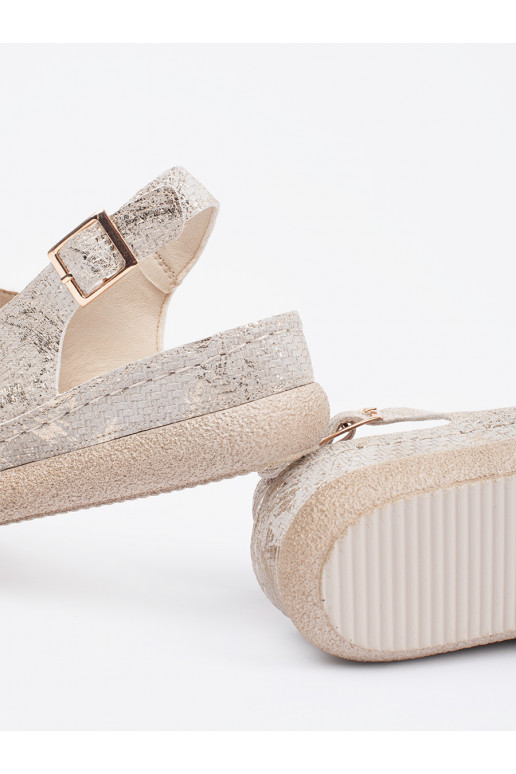 zempapēžu kurpes  taupe