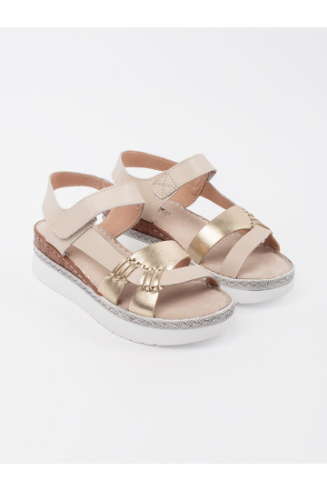 smilšu krāsas kurpes ar platformu z m zdobieniem 2