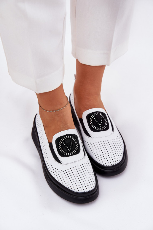 sieviešu mokasīni   ar platformu I Koturnie Vinceza 79522 baltas krāsas sieviešu mokasīni   ar platformu I Koturnie Vinceza 79522 baltas krāsas