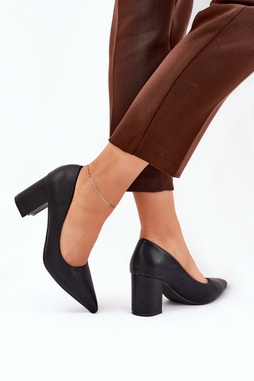 Augstpapēžu kurpes Ze Szpiczastym Noskiem Melns Deonira