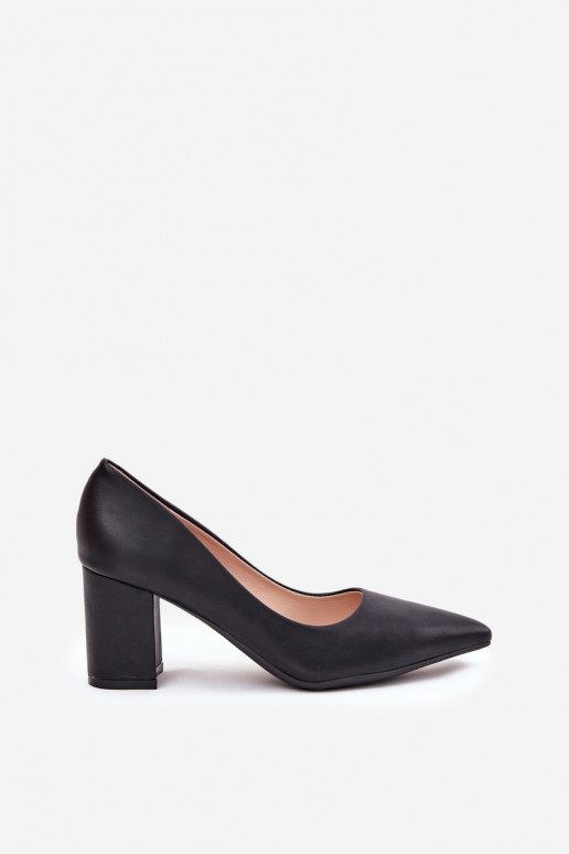 Augstpapēžu kurpes Ze Szpiczastym Noskiem Melns Deonira